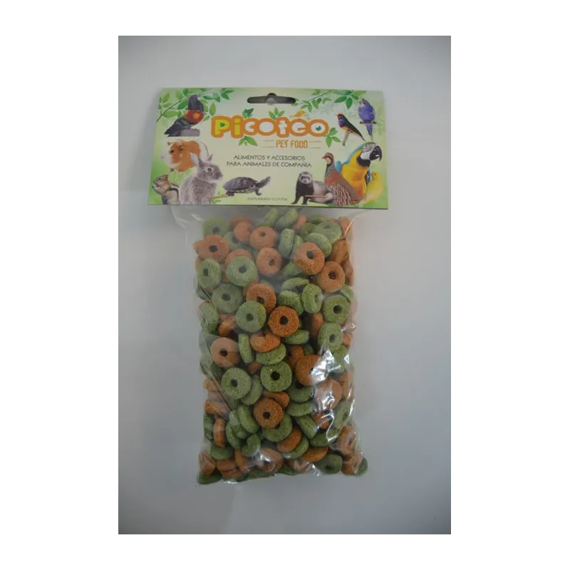 Aros de alfalfa zanahoria snack 250 gr snack roedores