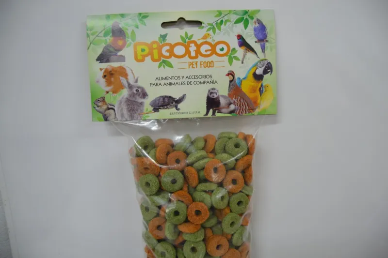 Aros de alfalfa zanahoria snack roedores 1kg