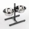 SOPORTE AJUSTABLE CON  2 COMEDEROS  21cm/1750ml