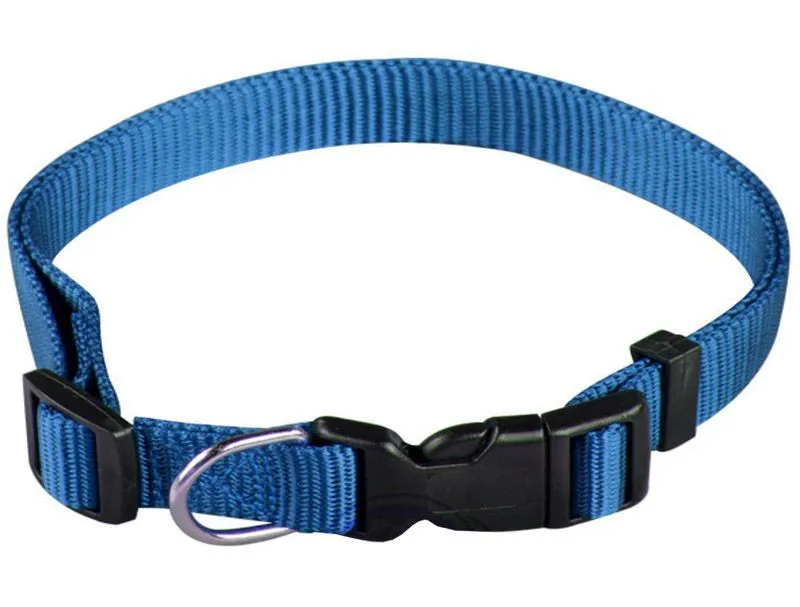 COLLAR REGULABLE EN NYLON AZUL (1x30 CM)