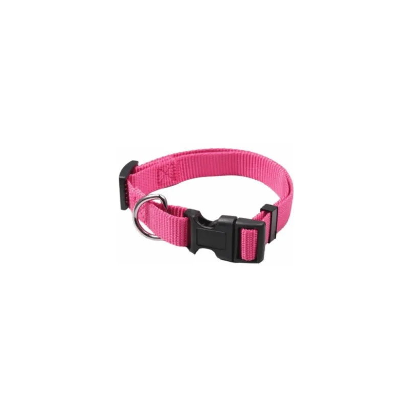 COLLAR REGULABLE EN NYLON ROSA (1x30 CM)