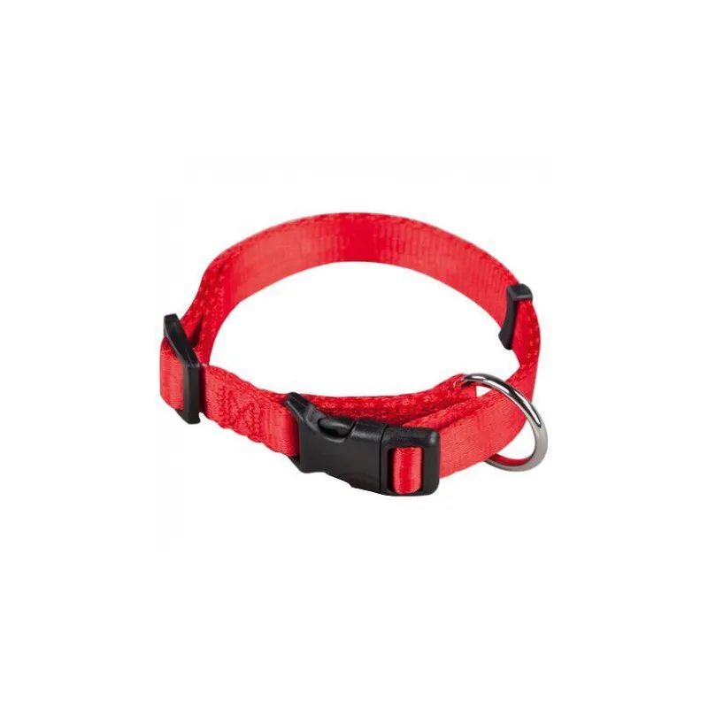 COLLAR REGULABLE EN NYLON ROJO (1x30 CM)