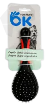 CEPILLO DOBLE ERGONOMICO PARA PERROS (6,5x18cm)
