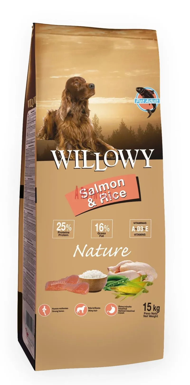 Willowy nature salmon&arroz - 3 Kg