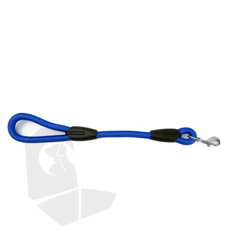 CORREA REDONDA EN NYLON AZUL MOSQUETON 1.5X50 CM