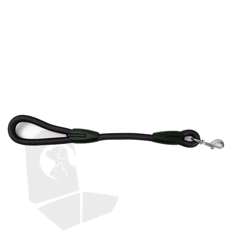 CORREA REDONDA EN NYLON NEGRO MOSQUETON 1.5X50 CM