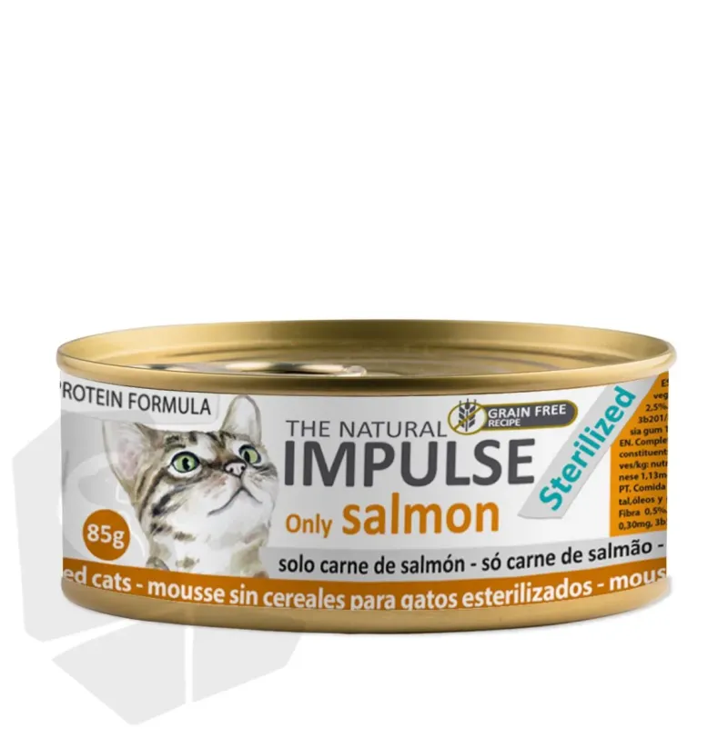 IMPULSE CAT HUMEDO STERILIZED SALMON 85 GRS