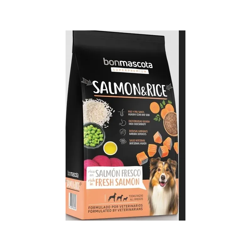 BONMASCOTAS SALMON Y ARROZ 20 KG